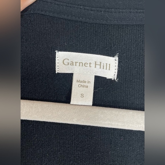 Garnet Hill Black Traverse Knit Jumpsuit Black Women’s Small Pockets Drawstring - Picture 5 of 13